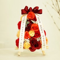 비누꽃 미니화환 리본 자유문구 가능, 퍼플