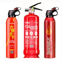소화기 자동차 건조 분말 자가용 가정용 소방 장비, 건조 분말 1kg  고정 벨트  안전 망치