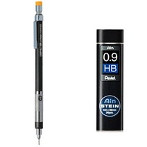 펜텔 그래프렛 샤프 PG509-GD + 아인슈타인 샤프심 HB 세트, 0.9mm, 26세트