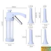 Fuandi 수제 소세지만들기 도구 가정용 소세지 만드는 케이싱 소시지 기계 충진기, 1개의 몸체+4개의 파이프개