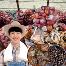먹사부 통영 활 비단 홍 가리비 홍합 뿔소라 찜용 조개구이 세트 국산 왕 1kg 2kg 3키로 5킬로, A. (단품) 제철가리비(8kg)