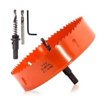 홀 보드 제작용 15.2cm6인치 톱 이중 금속 튼튼한 스틸 옥수수 목재 플라스틱 판금 절단용 152mm 드릴 비트 직경