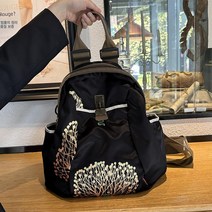MOSAIRATION고급스러운 레터링 핫피스 백팩 여성 스타일리쉬한 스타일리쉬한 대용량 백팩 여행 대용량 가방