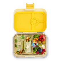 얌박스 파니노 라지 4칸 도시락통 런치박스, 선버스트 옐로우 판다, 1개