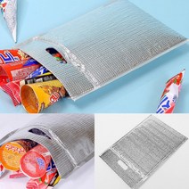 지퍼 손잡이 은박 보냉봉투 15P세트(25X35CM) 은색보냉백 샐러드보냉백