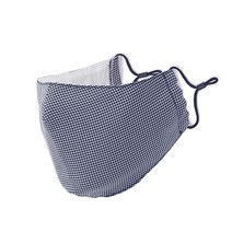 네이비 반영구 체크 2겹 순면 마스크 미세먼지 슬세권룩 시험기간 집청소 황사