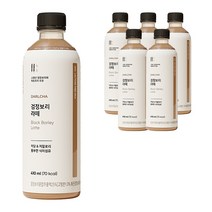 달차 검정보리라떼, 410ml, 6개