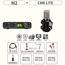 motum2 Spot horse head 사운드 카드 m2 m4 m6 외부 사운드 카드 라이브 k 노래 녹음 편곡 오디오 북 소설, m2 표준 + 선물 + 브래킷 + cm6 lite
