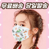 소형 3중필터 동물 귀여운 부직포 3D 3Q 데일리 추천 유아입체 컬러 방역 보건 캐릭터 여름 덴탈 마스크, 어린이 캐릭터 50매