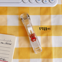 환이몰 심자국없는 다회용 투명스테이플러 2P 내장클립8개, 투명곰돌이