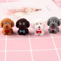 4색 미니 강아지 테라리움 수족관 DIY 만들기 재료 미니어처, 4.화이트