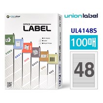 유니온플러스 unionplus 전산라벨48칸(100매입)(4148S) UL-4148S(1 CD케이스측면 1개