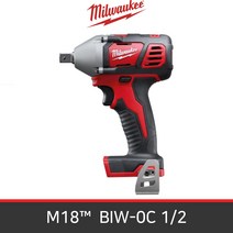 밀워키 임팩트 렌치 1/2인치 M18 BIW-0C 베어툴, BIW-0C(베어툴)