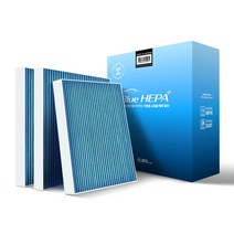 1+1+1 필터포유 0.3um 블루 헤파 초 미세먼지 자동차 에어컨 히터 필터, 3개, CFUB004-아반떼HD(하이브리드)