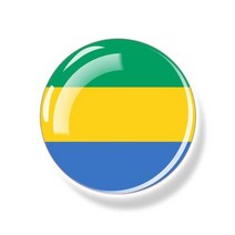 국가 국기 에티오피아 에리트레아 소말리아 지부티 케냐 탄자니아 우간다 르완다 부룬디 세이셸 30mm 유리 냉장고 자석 장식, Gabon