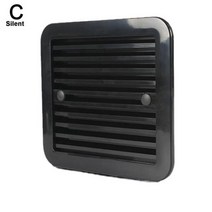 표준 범용 사이드 에어 벤트 환기 배기 팬 12V RV 트레일러 캠핑카 모터홈 연기 커버, black mute