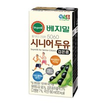 정식품 베지밀 5060 시니어 두유 190ml 48개 16입 3박스 검은콩두유 콩단백질 식물성 단백질 오메가3 필수지방산 미네랄 베타글루칸 칼슘 비타민D 올리고당 결정과당, 48팩