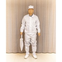 제전복 방진복 무진복 크린룸 제전용품(투피스 상의 하의 별도)흰색 파란색, 3XL, 흰색