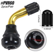 2Pcs PVR70 PVR60 PVR50 PVR40 밸브 스템 벤트 45도 각도 황동 스템 스냅인 고무 스 튜브리스 타이어 림 오토바이