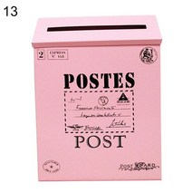 다세대우편함 주택우편함빈티지 벽 매달려 철 사서함 메일 우편 편지 신문 상자 홈 장식, [09] 13