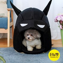 [터닝펫] [당일출고] 반려동물 배트맨 하우스/ 강아지 마약쿠션/ 고양이 쿠션방석, 블랙