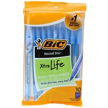 빅 BIC 라운드 스틱 볼펜 블루 10개입 가성비 추천 미국직구