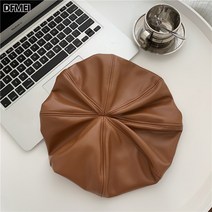 푸가죽 빅사이즈 구름모자 여성 가을 스트리트 패션 베레모 엘레강스 빈티지 팔각모자