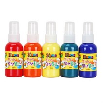 심플 스프레이형식 뿌리는 염색물감 50ml x 5색 세트 어린이 공예용 물감, won∑∑상품선택★♧der