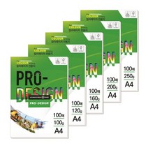 100매 칼라레이저 사무용품 160g 전용지 Design 문구 A4 Pro