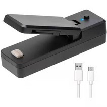비닐 진공 포장 캠핑 실링기 접착기 미니 씰링 기계 usb 충전 열 가방 실러 휴대용 핸드 헬드 열 실러 커터 플라스틱 가방 보관 식품 팩, 검정색 USB 충전식