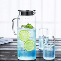 소홈 스테인레스 내열유리 물병 1L 1.3L 2size 냉장고 물병
