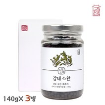 경성건강원 감태환 제주 감태 추출물 가루 감태분말 플로로탄닌 알긴산 후코이단 폴리페놀 효능, 3개, 140g