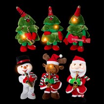 [밀대청소장난감] 댄싱트리 크리스마스 춤추는 산타 인형 캐롤나오는 장난감 틱톡 인싸템, 트리(기본)