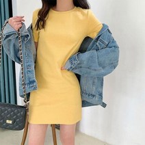 oshu / 부드러운 파스텔 톤 여리여리핏 베이직 미니원피스