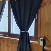 벨크로 커튼 회색 암막 햇빛 찍찍이 부착 커텐