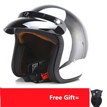 빈티지 오토바이 헬멧 제트 커패시턴스 드 MOTOCICLISTA 슬리버 크롬 베스파 CASCOS 파라 모토 카페 레이서 미러, Chrome1|L