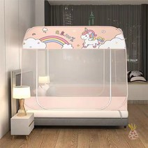 사각난방텐트 침대용 원터치 실내 난방 텐트 가정용 침실 먼지 없는 설치 1.2m 싱글 1.8m 더블 침대 유르트