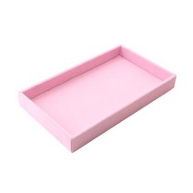 진열용품 매장집기 행사매대부드러운 벨벳 보석 트레이 케이스 디스플레이 보관 상자 반지 귀 스터드 귀걸, 한개옵션1, 08 Pink-Empty disk