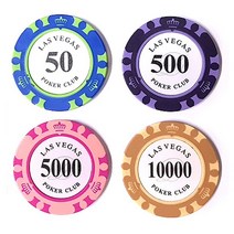 카지노 포커 트럼프 게임 숫자 칩 라스베가스 강원도 스타일 카지노칩 포커칩 게임칩, 1(그레이) 1EA