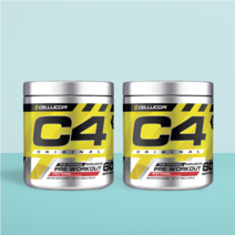 Cellucor 2개 C4 부스터 오리지널 헬스 프리워크아웃 체리 라임에이드 60 서빙 390 g, 60서빙
