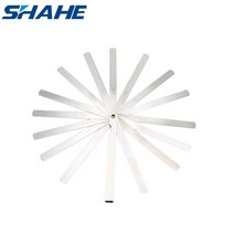 측정게이지Shahe 휴대용 150mm 길이 17 블레이드 필러 게이지 미터법 필러 게이지 0.02-1.00mm 측정 도구, 1.0-150mm