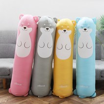 구르미온 메쉬 죽부인쿠션 안고자는베개 시바, 일반솜(DR.론) 포함-노랑(솜포함)