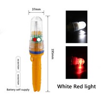 낚시 빛 수중 그물 비콘 부표 신호등 표시 등 미끼 물고기 찾기 램프 깜박이 더블 플래시 1 개, White red light