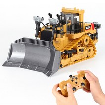 9CH RC 불도저 조명 및 사운드 엔지니어링 자동차 굴삭기 덤프 크리에이티브 플레이, 01 2 Batteries Alloy
