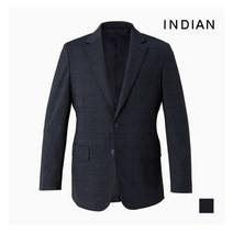 인디안 INDIAN 네이비 글렌체크 저지 셋업 자켓__MITFUVF8519