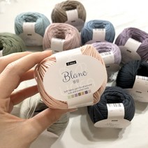 블랑 실 65g / 왕초보 뜨개질용 패브릭얀 원단실 가방 러그 인형 소품 코나 Blanc, 714 아이보리