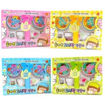 키즈카페 슬라임 만들기 세트, 1개, 분홍 + 노랑 + 파랑 + 연두