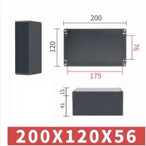 정션박스 분전함120x120x90 블랙 박스 야외 방수 케이스 플라스틱 상자 전자 프로젝트 악기 접합 하우징, [04] 200x120x56
