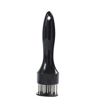 주방 스테인레스 스틸 가제트 고기 Tenderizer 바늘 스테이크 돼지 고기 Chops 느슨한 가정용 고기 망치 망치 바늘 요리 도구, BLACK, 하나