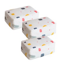 33C 화이트 패턴 이불 수납 정리 가방 3P, 03 기하학 L 3P